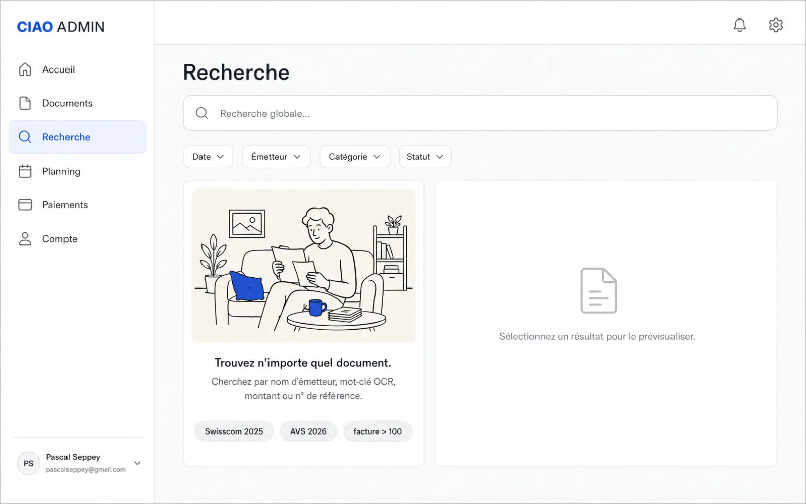 Ciao Admin on Mac and iPhone